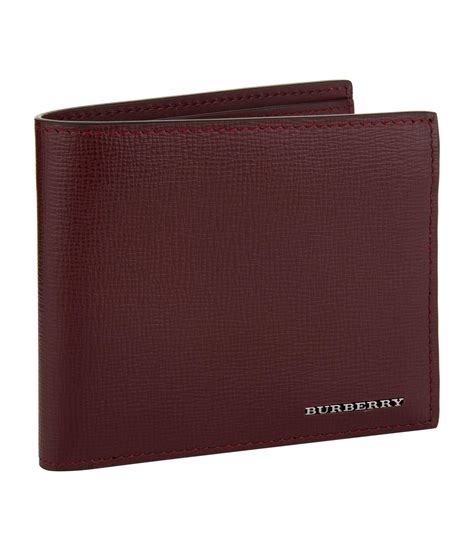 burberry burgundy bifold wallet|Burberry wallet men's price.